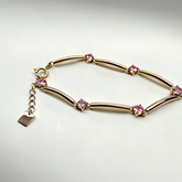 Blush Bamboo Bracelet/Rose Gold Stainless Steel