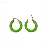 MINI Green enamel earrings / Gold