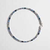Sky Blue Gradient Necklace/Rhodium