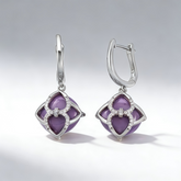 SILICA PURPLE AGATE Earrings