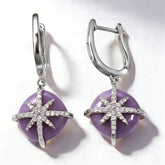FAYE PURPLE DYED AGATE Earrings