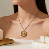 Letter A Necklace / Gold Stainless Steel