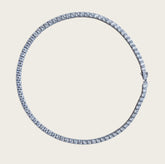 Maxi Cubic Zirconia Necklace/Rhodium