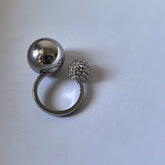 Duo Sphere Contrast Ring/Stainless Steel