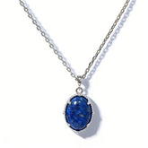 LAPIS LAZULI Necklace/Rhodium