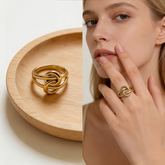 Love Knot Ring/GOLD Stainless Steel