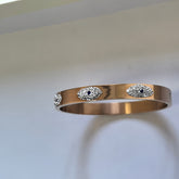 Blue Accent CZ BRC/ GOLD Stainless Steel