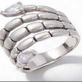 SNAKE CHARM RING/vintage silver