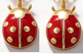 Lucky Ladybug enamel EAR/GOLD