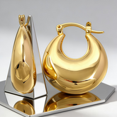 SS Hoop S Earrings/Gold