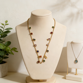 Multicolor Gem Necklace/ GOLD Stainless Steel