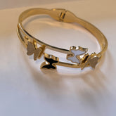 Butterfly Cluster Bracelet/GOLD Stainless Steel