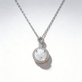 Howlite Necklace/Rhodium