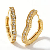 HEART HOOP HUGGIE EAR/GOLD METAL