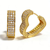 HEART HOOP HUGGIE L EAR/GOLD METAL