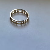 Geometric Cutout Band Ring/GOLD Stainless Steel