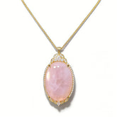 Rose quartz CZ NCK/GLD
