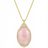 Rose quartz CZ NCK/GLD