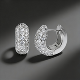 S Earrings /Rhodium