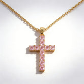 Cross pink nano NCK/18K GLD