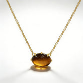 YELLOW TIGER'S EYE Necklace /GOLD