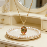 UNAKITE PENDANT Necklace/GOLD