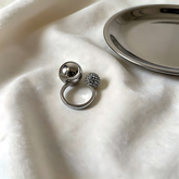 Duo Sphere Contrast Ring/Stainless Steel