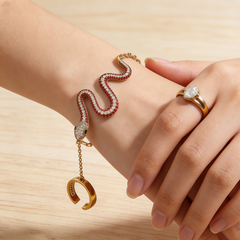 SNAKE CHARM RING&BRA SET