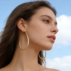 LANDON Hoop huggie EAR/Gold