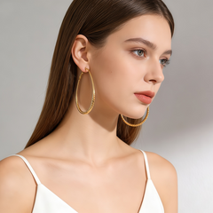 LANDON Hoop huggie EAR/Gold