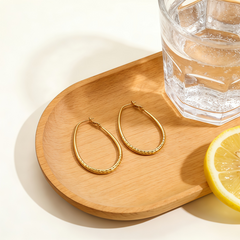 LANDON Hoop huggie EAR/Gold