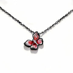 BUTTERFLY PINK ENAMEL NCK