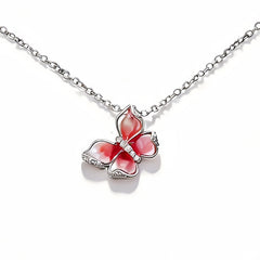 BUTTERFLY PINK ENAMEL NCK