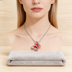 BUTTERFLY PINK ENAMEL NCK