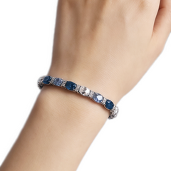 Sky Blue Gradient Bracelet/Rhodium