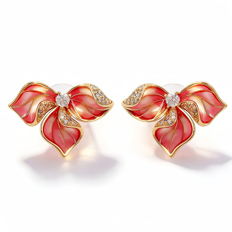 SASA FLOWER ENAMEL EAR