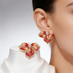 SASA FLOWER ENAMEL EAR