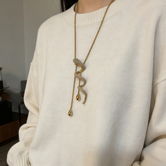SNAKE LARGE LONG PNDNT NCK