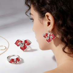 SASA FLOWER ENAMEL EAR