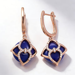 SILICA BLUE  CRYSTAL Earrings
