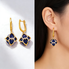 SILICA BLUE  CRYSTAL Earrings