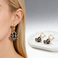 AMELIA BLACK AGATE Earrings