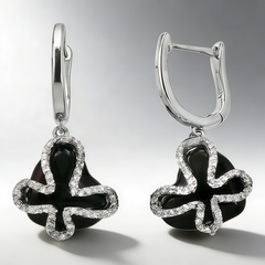 AMELIA BLACK AGATE Earrings
