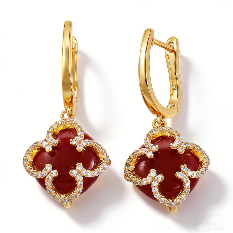 SYLVIA RED AGATE Earrings