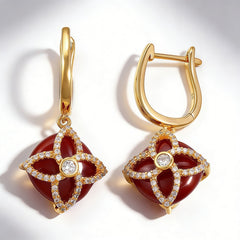 SILICA RED AGATE Earrings