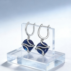 BZ BLUE CRYSTAL Earrings