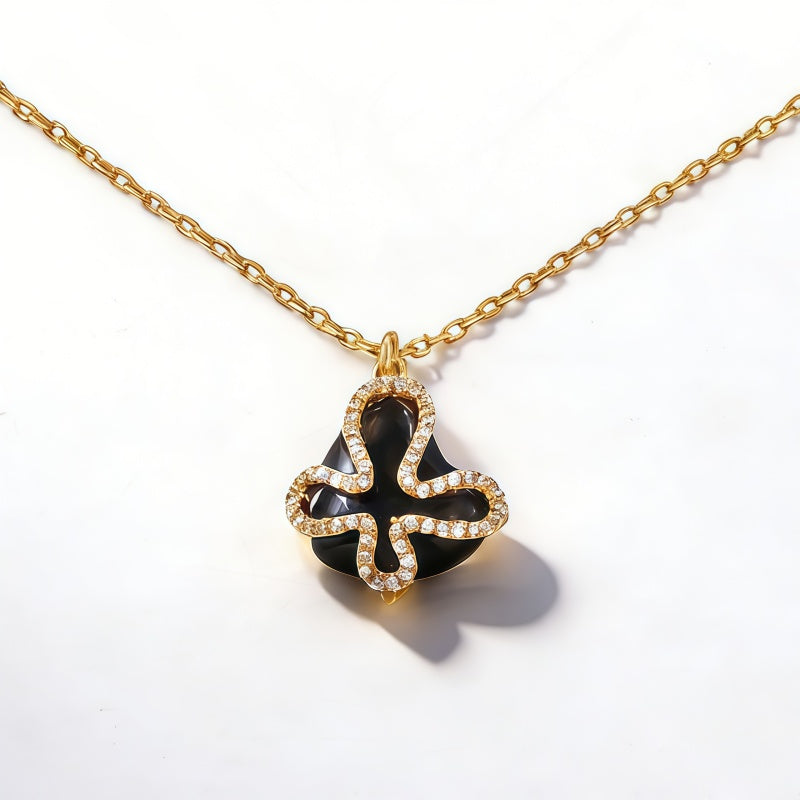 AMELIA BLACK AGATE Necklace