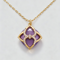 SILICA PURPLE AGATE Necklace