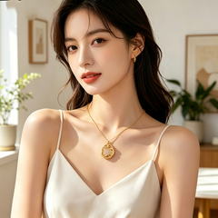 ELLA Necklace/GOLD Cubic Zirconia