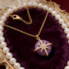 FAYE PURPLE AGATE Necklace